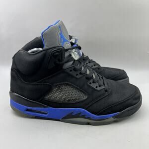 Nike Air Jordan 5 Retro Racer Blue Shoes Men Size 9.5 Black Basketball Sneakers